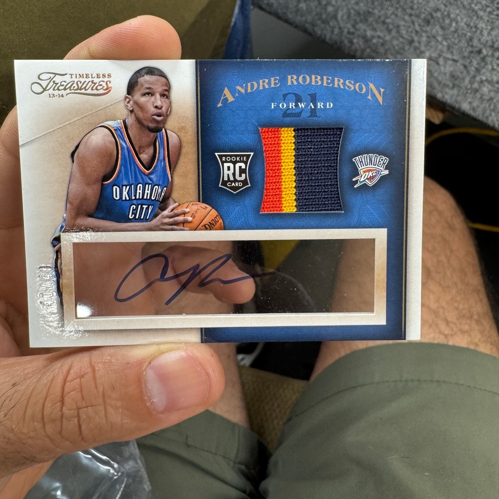 Panini,Trading Card,Mens,OS Andre Roberson Rookie Patch Auto 40/49 OKC Thunder